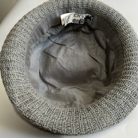 PLACE Gray Knitted Fedora Hat - Picture 11 of 11